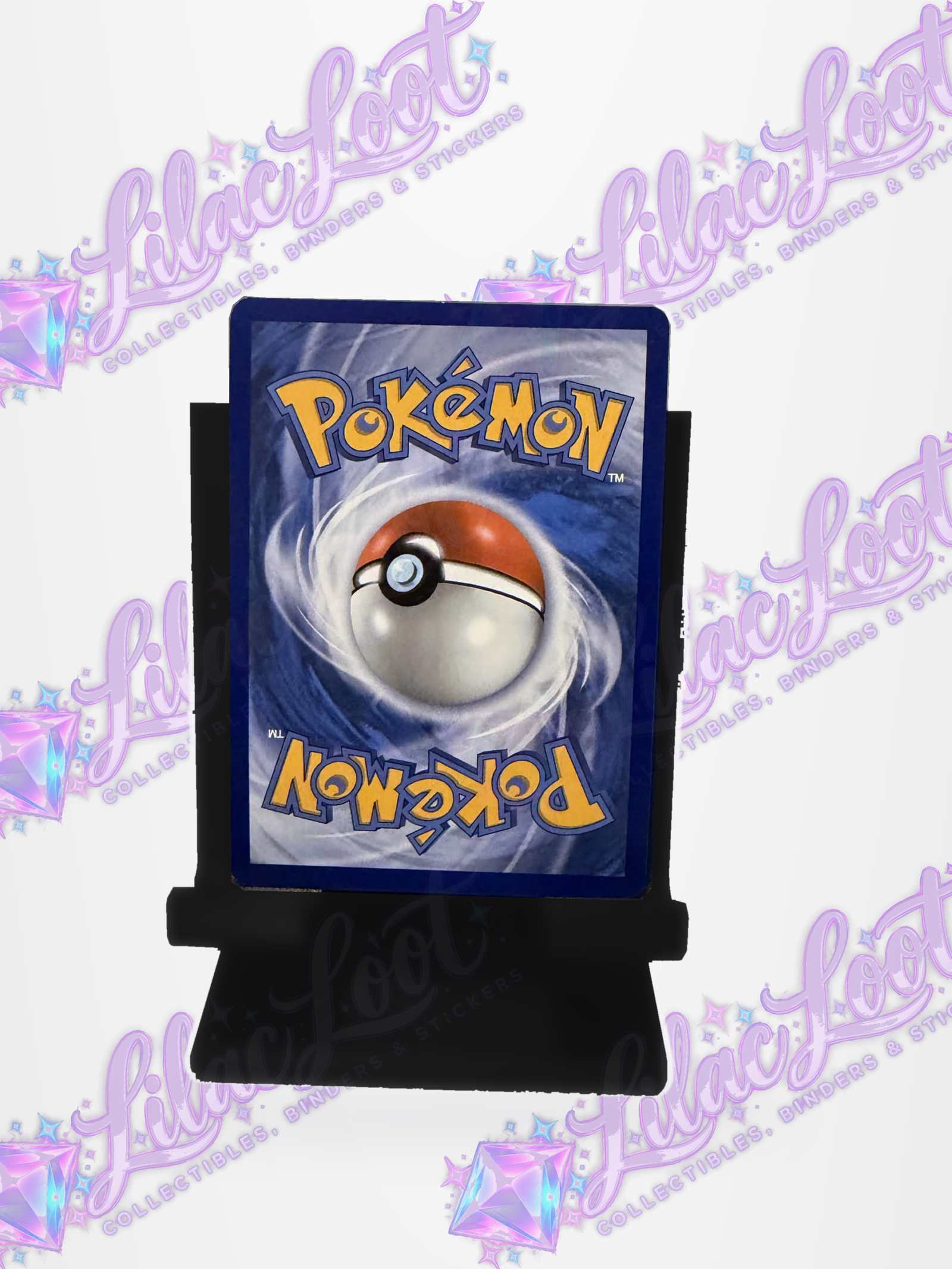 Back of the actual Arven’s Greedent 159/182 – Destined Rivals – Reverse Holo – English card with light diagonal Lilac Loot logo watermarks
